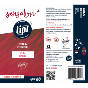 COLA CERISE 50 ML - Sensation + - LE FRENCH LIQUIDE